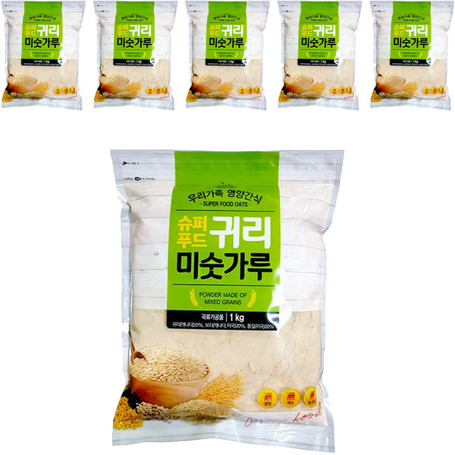 슈퍼푸드 귀리 미숫가루, 1kg, 6개