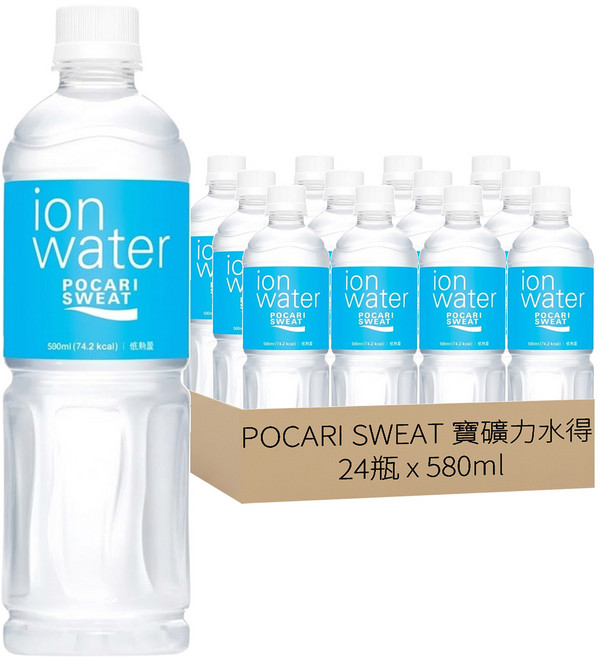 POCARI SWEAT 寶礦力水得 ion water, 580ml, 24瓶