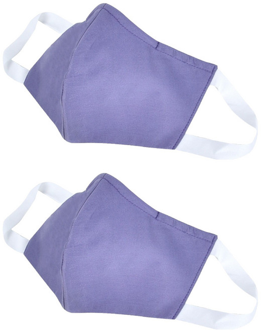 Osun 3D立體3層防水運動透氣布口罩 成人用 台灣製 CE322, 薰衣紫, 1入, 2片