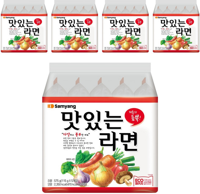 삼양 맛있는라면 115g, 5개