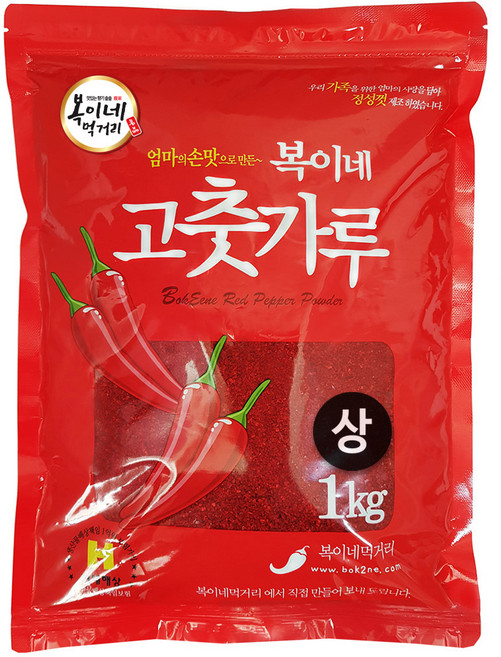 복이네먹거리 중국산고춧가루 상 보통맛 찜용, 1kg, 1개