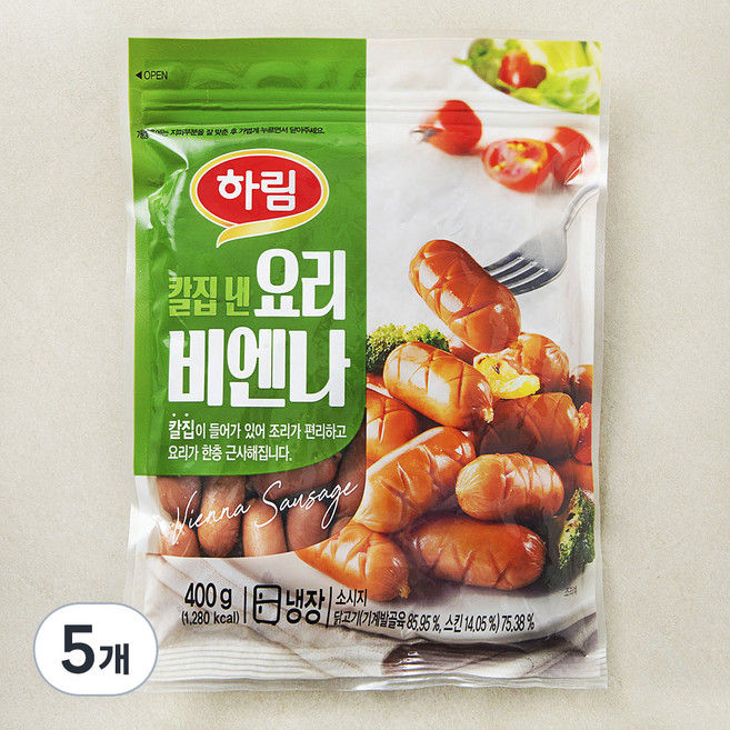 하림 요리비엔나, 400g, 5개