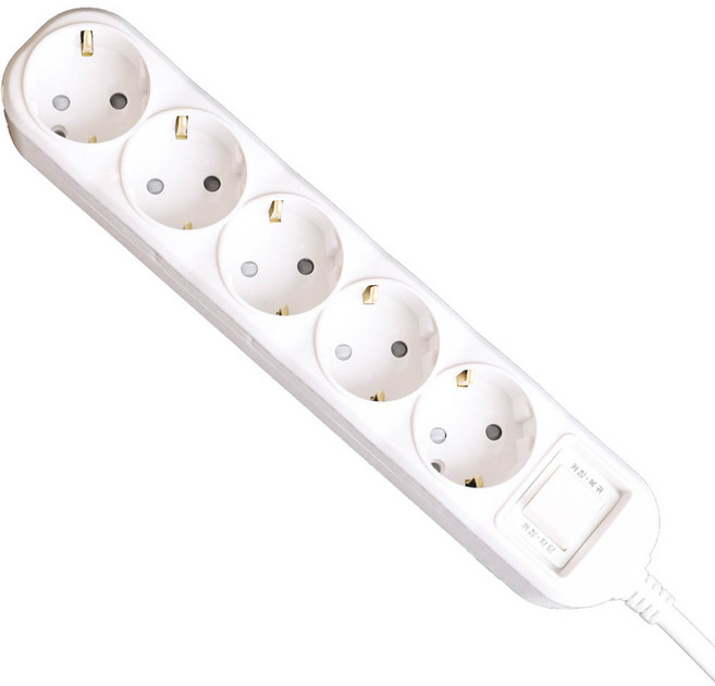 이어지다 접지 스위치 멀티탭 5구, 1.5m, 1개