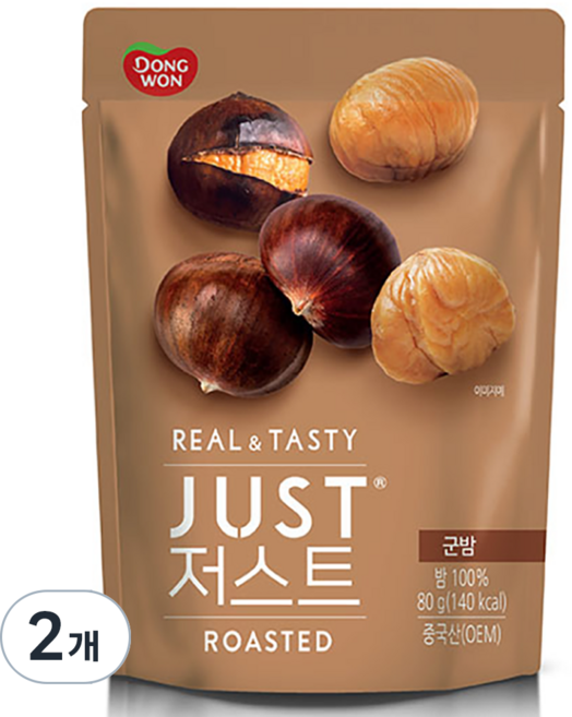 동원 저스트 군밤, 80g, 2개