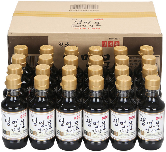신앙촌 양조 생명물간장, 360ml, 24개