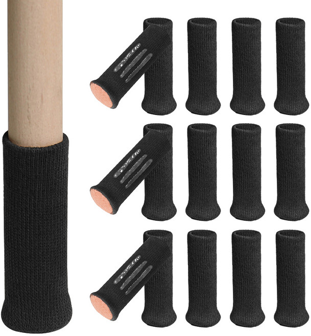 모던모어 논슬립 소음방지 의자 식탁 다리 커버 블랙 16P, 1세트