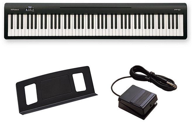 롤랜드 88해머건반 디지털 피아노, FP-10, 블랙, 1개
