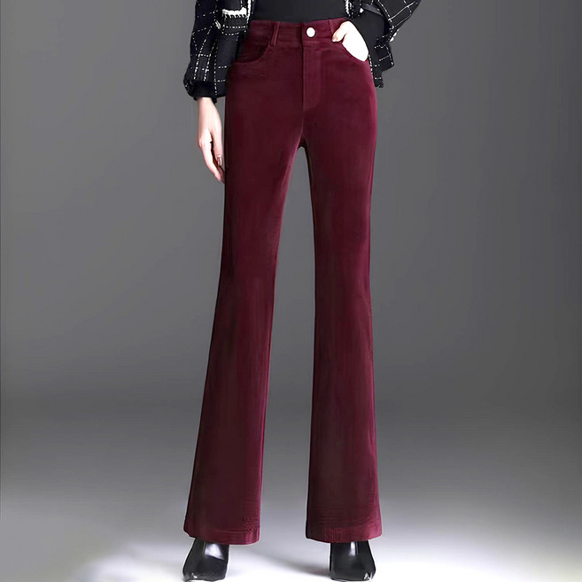 아뗄릭 여성용 빅사이즈 반나팔 코듀로이 롱팬츠 14720