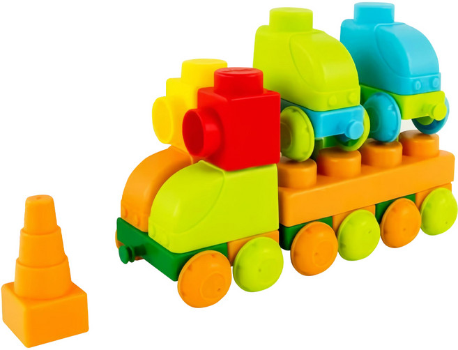 UNiPLAY 抗菌軟積木 交通系列 道路救援車組, 多色, 1組