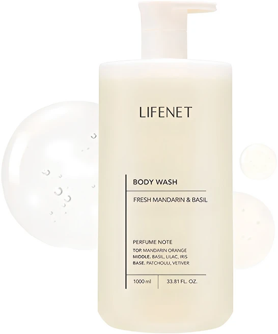라이프넷 바디워시 프레쉬 만다린 앤 바질, 1L, 1개 - 쿠팡