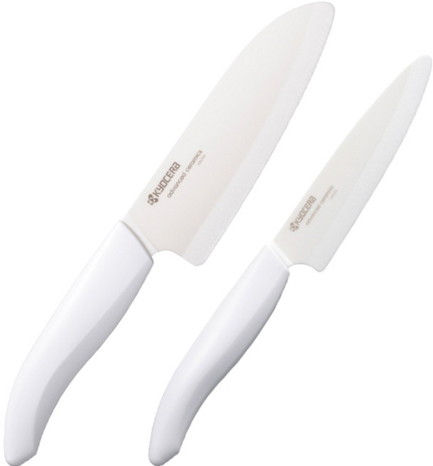 교세라 세라믹 칼 2종 세트, 1세트, 과도 WH FK-110WH +식도 WH FK-140WH