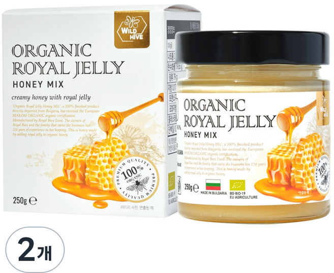 안국건강 오가닉 로얄젤리 허니믹스, 250g, 2개