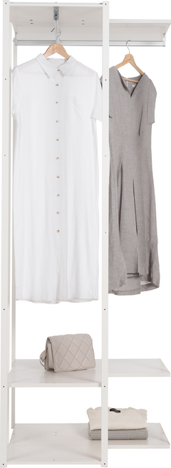 리바트 아일 드레스룸 800 연결형 코너 긴옷장 방문설치, 화이트