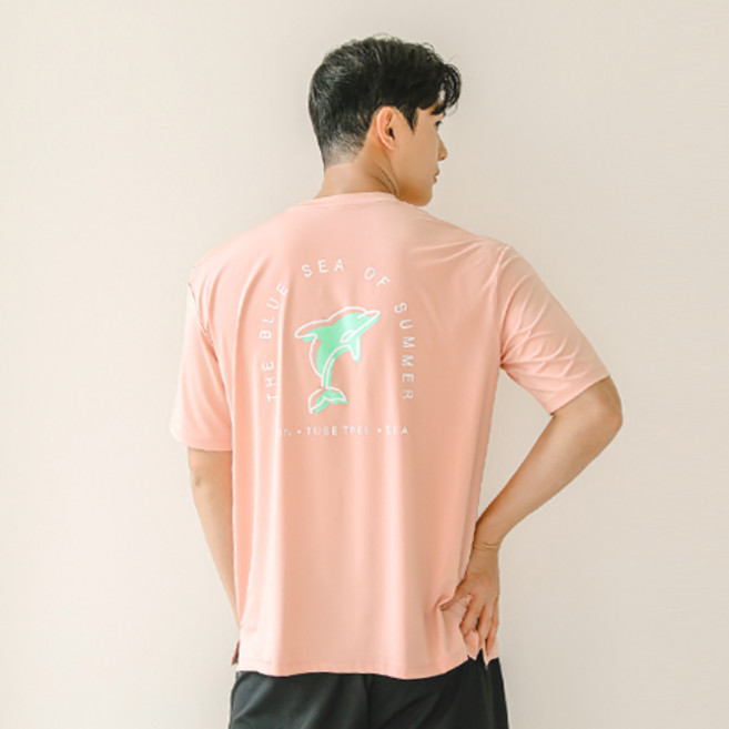 튜브트리 남성용 반팔 래쉬가드 상의 A8206