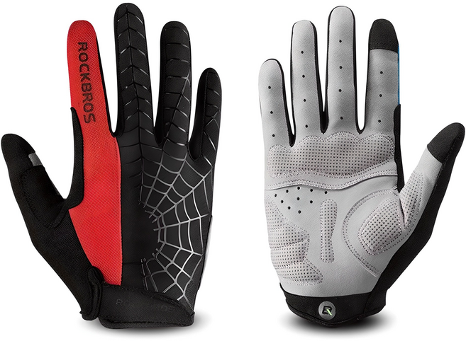 락브로스 스파이더 자전거 장갑 S109-1, 레드, 1개