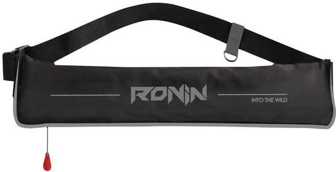 RONiN 獵漁人 INTO THE WILD 腰掛式充氣救生圈, 黑色