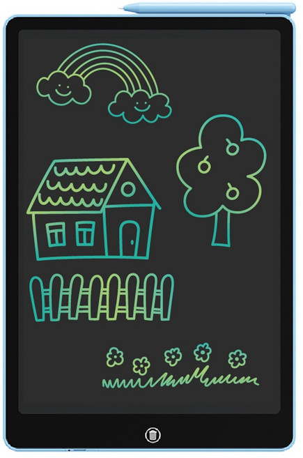 야야 대화면 LCD 드로잉 패드 학습완구, 블루, 1개