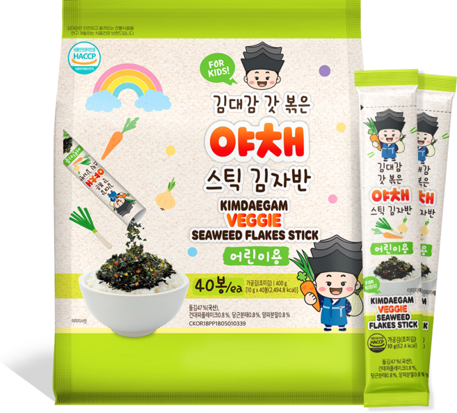 김대감 스틱김자반 야채 어린이용 10g x 40봉, 400g, 1개