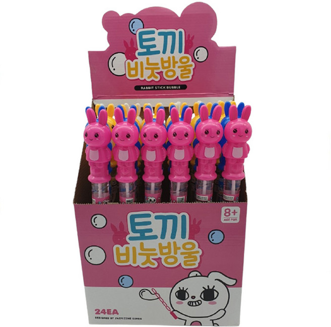 재미존 토끼 비눗방울 4종 x 6p세트, 혼합색상, 1세트