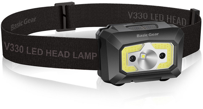 베이직기어 충전식 LED 헤드랜턴 BG-V330, 혼합색상, 1개