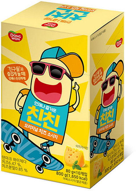 동원 친친 오리지널 치즈소시지 10p, 80g, 10개