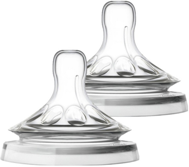 PHILIPS 飛利浦 AVENT 新安怡 親乳感防脹氣奶嘴 濃稠液體專用, 6個月以上, 2個