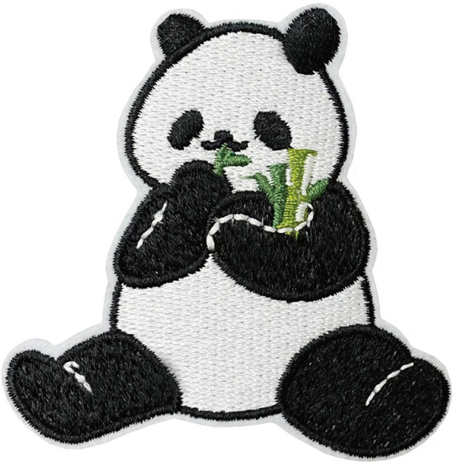 Hi 你好 刺繡貼紙, 貓熊, 1張