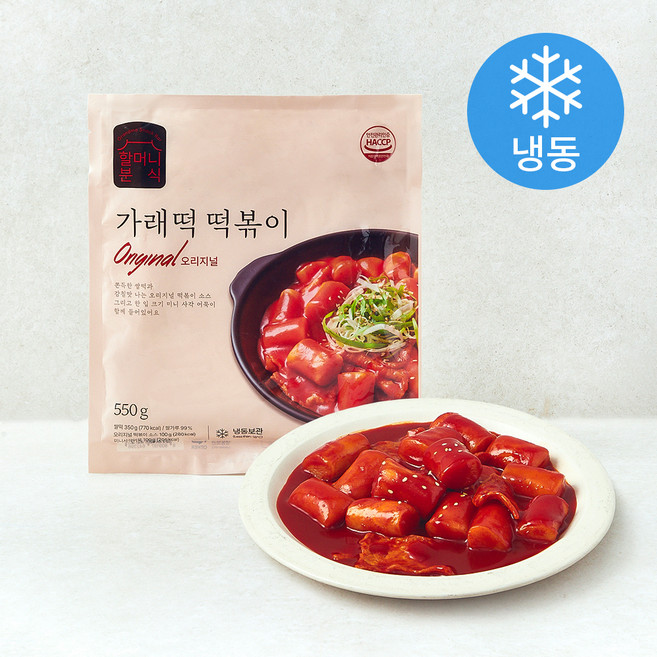할머니분식 가래떡 떡볶이 오리지널 (냉동), 550g, 1개