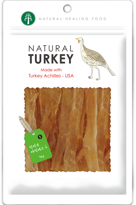 네츄럴코어 강아지 아킬레스S 힘줄 육포, 칠면조, 70g, 1개