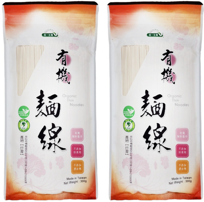 統一生機 有機麵線, 300g, 2包