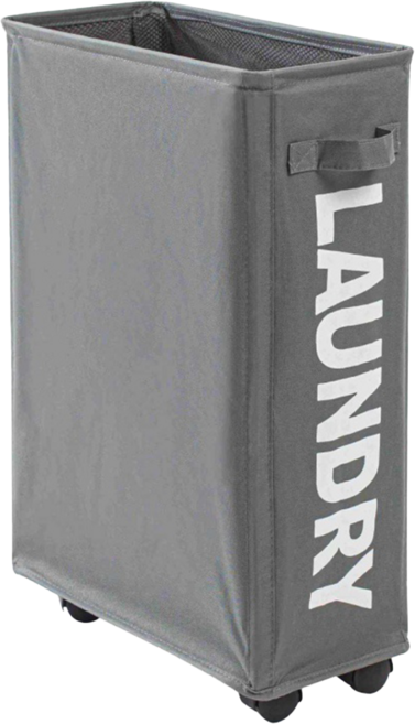 牛津布洗衣收納箱 帶輪, 灰色