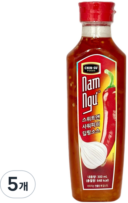 친수 스위트앤사워 피쉬 딥핑소스, 5개, 300ml