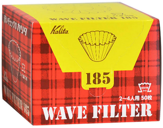 Kalita 波浪濾紙 KWF-185 110 x 110 x 80 mm, 50張, 1盒