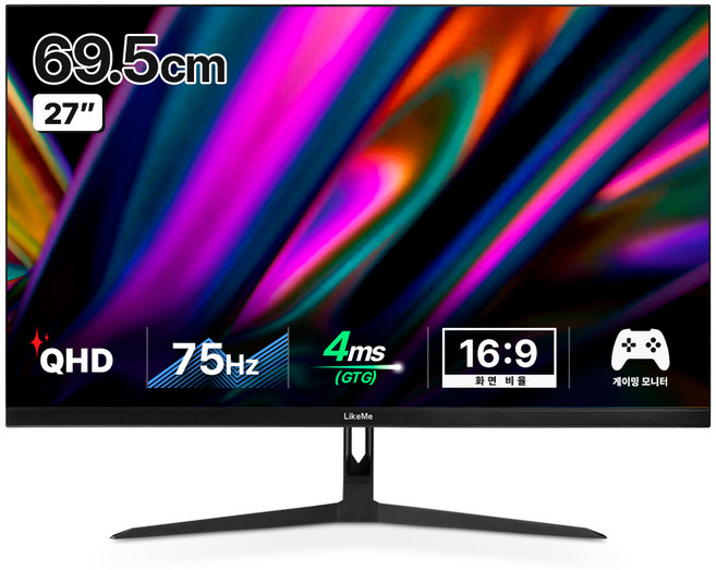LIKE ME QHD 75Hz IPS 電競螢幕, 69.5cm, GL27QHD(無亮點)