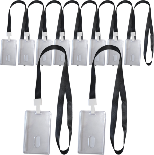 오피스연 사원증 카드 목걸이, 10개, 블랙