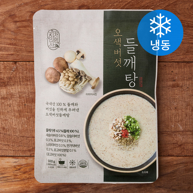 지리산처럼 오색버섯 들깨탕 1~2인분 (냉동), 500g, 1팩