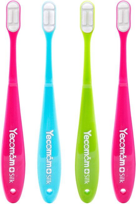 예꼬맘 실크 어린이용 칫솔 2단계, 혼합색상, 1개입, 4개