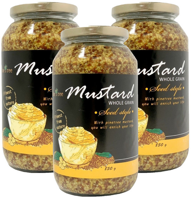파인트리 홀그레인 머스터드 소스, 850g, 3개