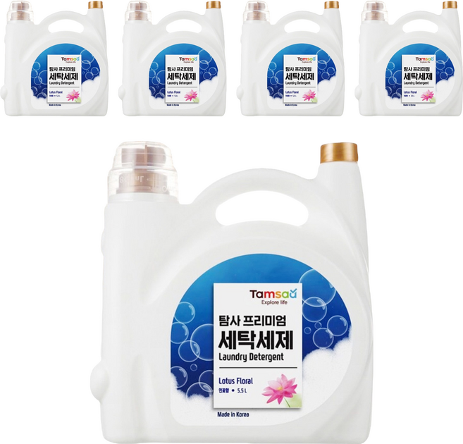 Tamsaa 高級洗衣精, 5.5L, 5桶