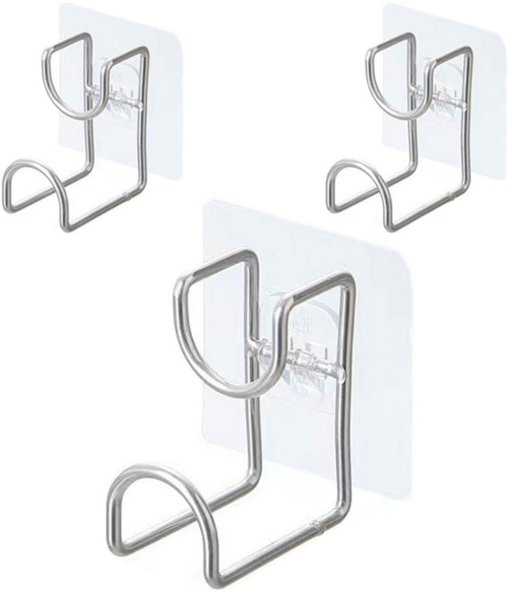 리빙홈디테일 홈 다용도 세면대 접착 걸이, 투명, 3개