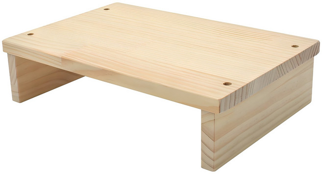 숲애 소나무 통원목 모니터 받침대 미니 1단 75, 내츄럴, 1개