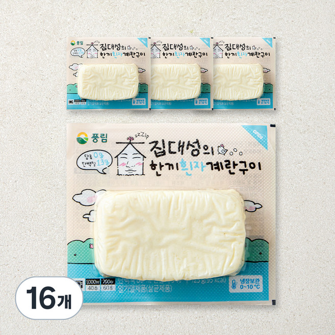 풍요한아침 한끼계란구이 흰자, 125g, 16개