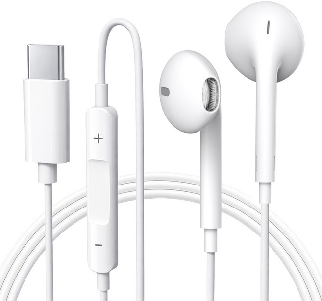 jwon 스마트폰 C타입 오픈형 유선 이어폰, JW-INE100, 화이트