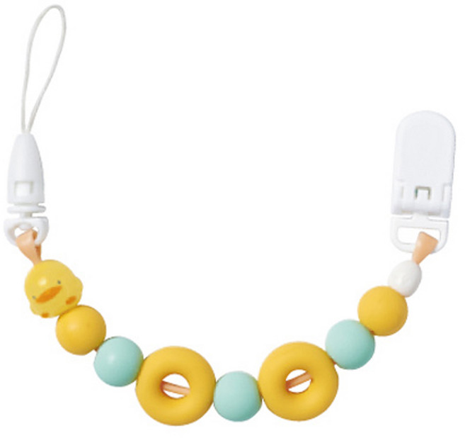 PiYOPiYO 黃色小鴨 夜光甜甜圈萬用夾, 蘋果青, 1條