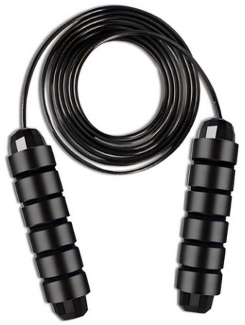 코멧 논슬립 와이어 줄넘기, 블랙, 1개