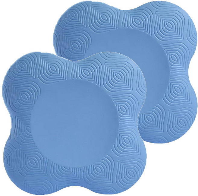 瑜珈跪墊, 藍色, 2個