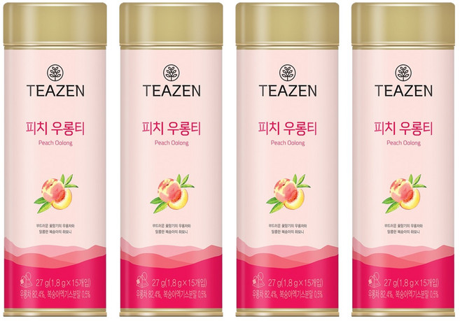 티젠 피치 우롱티, 1.8g, 15개입, 4개, 1.8g