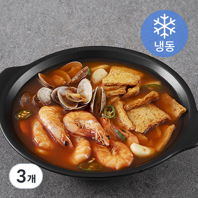 알찬해 바로바로 새우바지락 얼큰 어묵탕 (냉동), 850g, 3개
