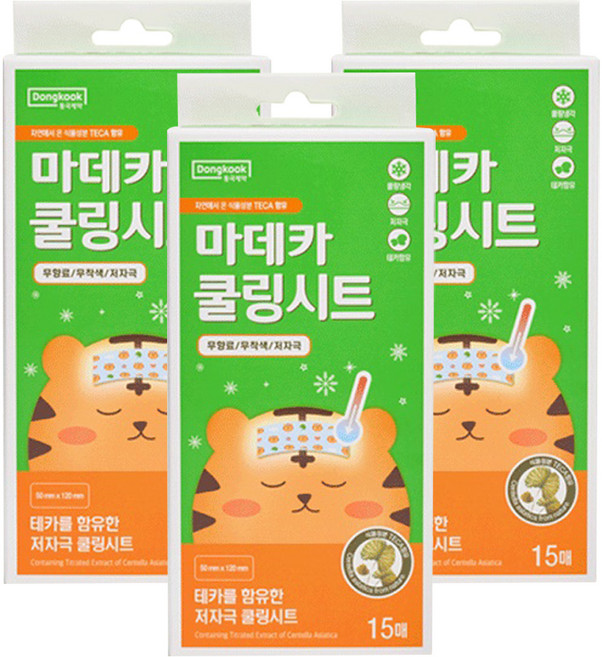 마데카 쿨링 해열시트, 15개입, 3개
