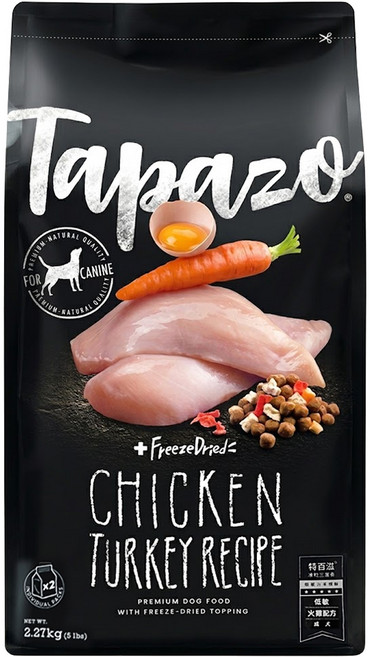 Tapazo 特百滋 成犬 凍乾三重奏, 低敏火雞配方, 2.27kg, 1袋